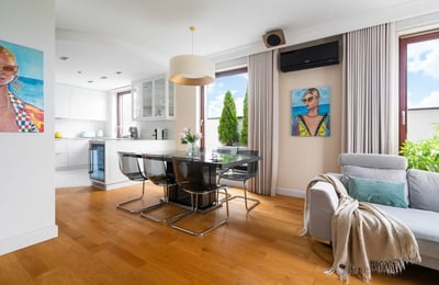 Location d’un appartement élégant, meublé, de 4 pièces, 140 m², Wilanów, Varsovie, Pologne